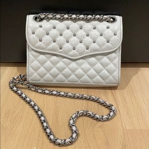 Rebecca Minkoff studded quilted grey purse